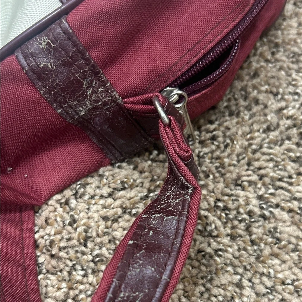 Maroon and Cream Bag